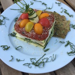 Gluten-free vegan lasagna from Peace Pies